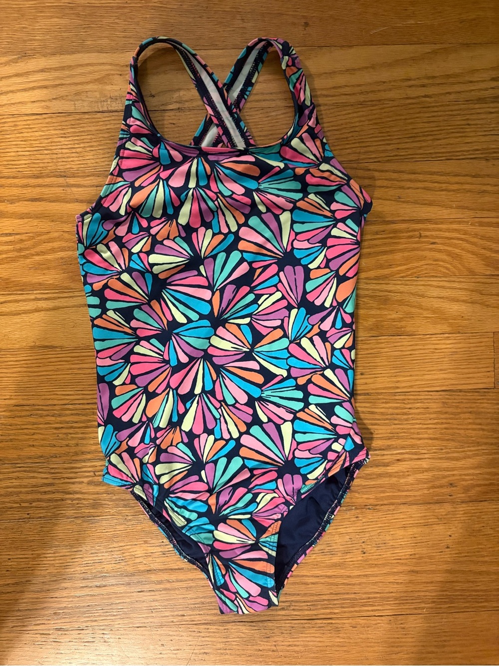 Kids Floral Rainbow One-Piece Swimsuit - medium (8)